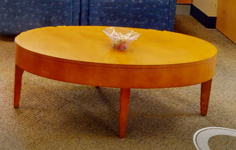 Oval coffee table