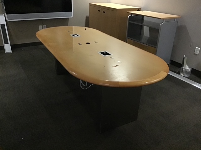 L96" W42" H29" Conf table Maple