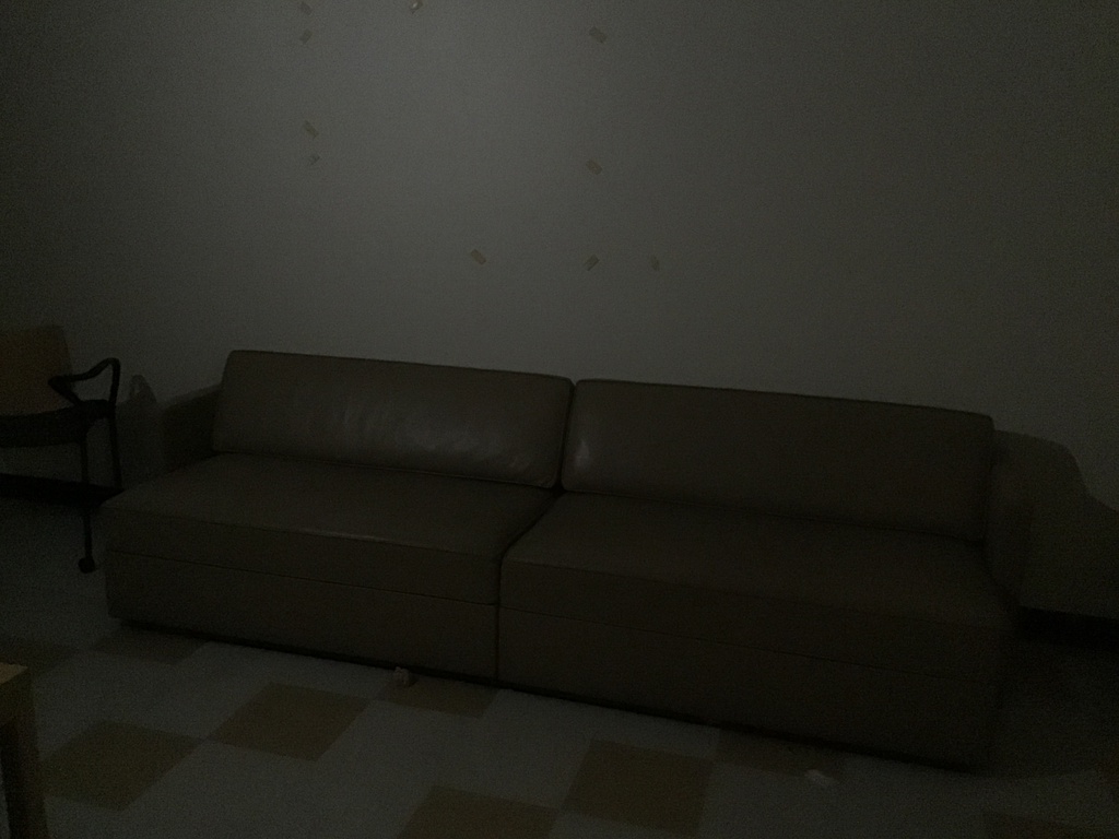 L103" W34" H29" Leather sofa