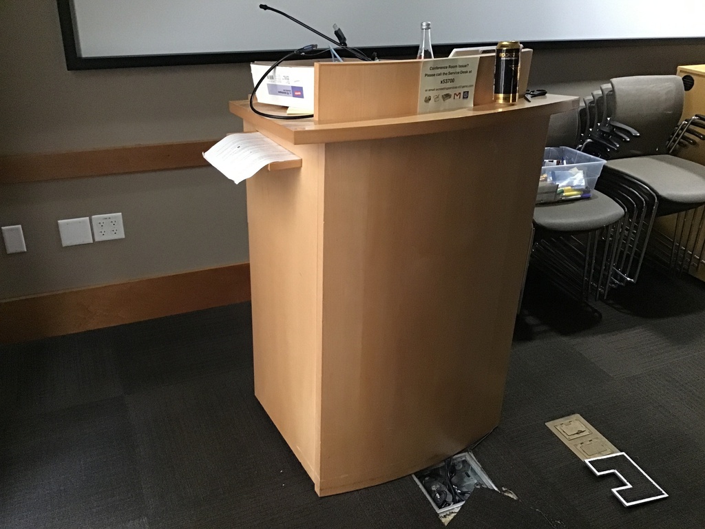 L24" W35" H52" Podium Maple