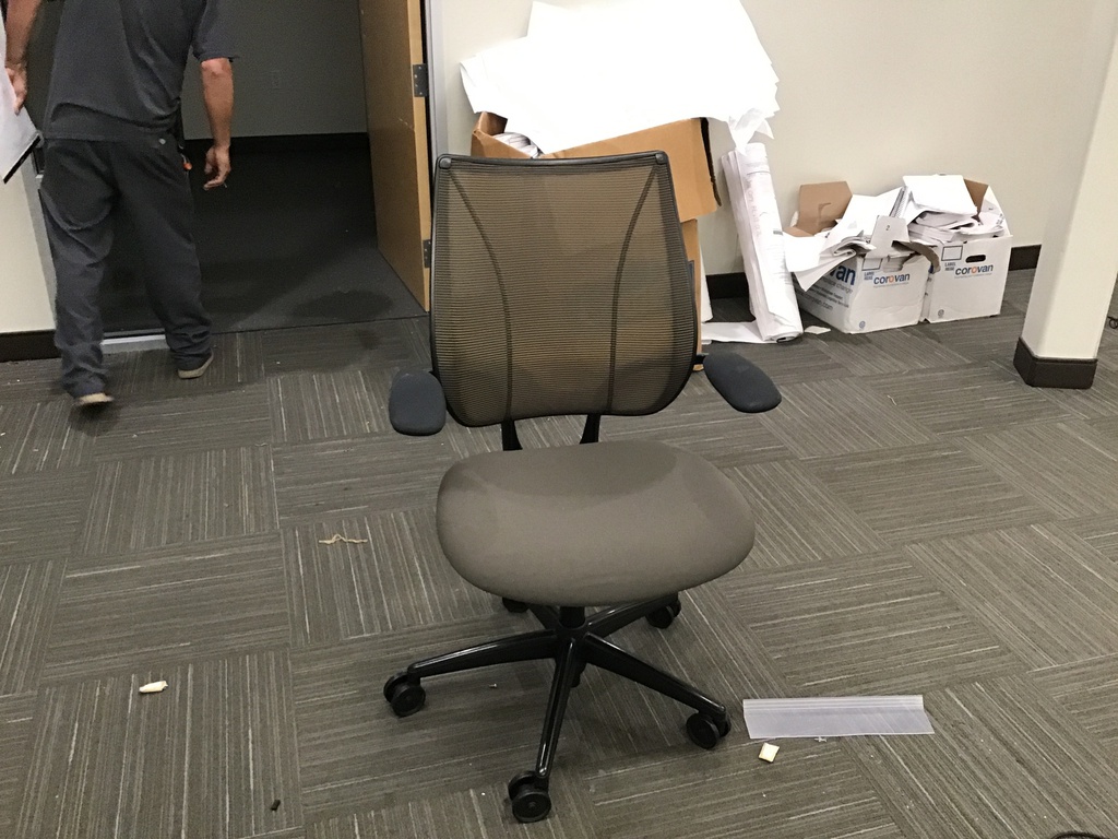 Task Chairs/Mesh back/brown cushion