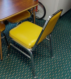Yellow side chair