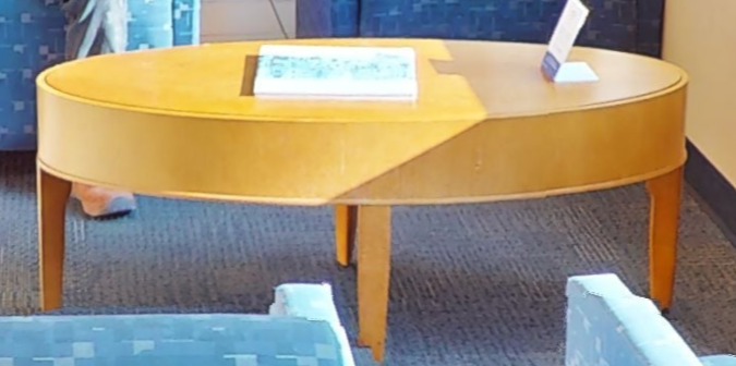 Oval coffee table