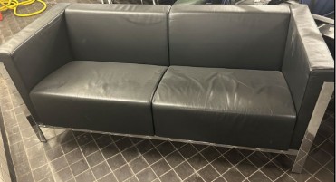 Black Leather Sofa
