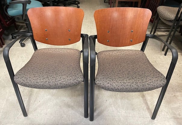 Wood/fabric guest chairs