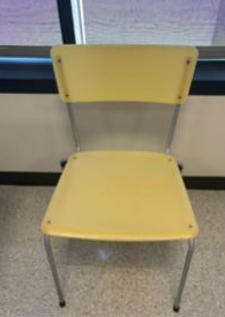 Keilhauer Gym Yellow Plastic Chair