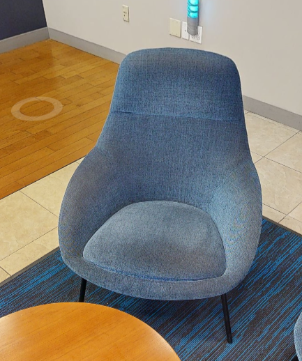 Blue lounge chair