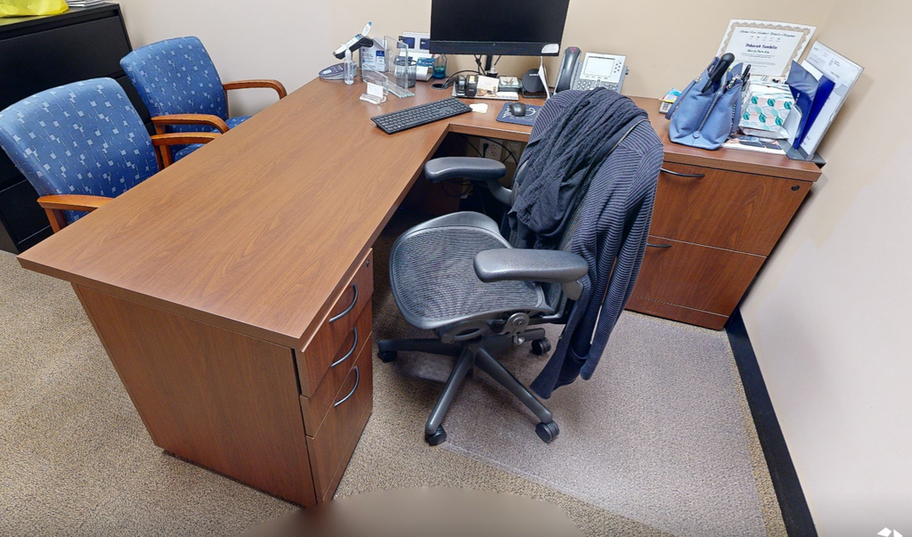 L-shaped desk