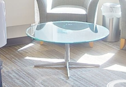 Glass top coffee table