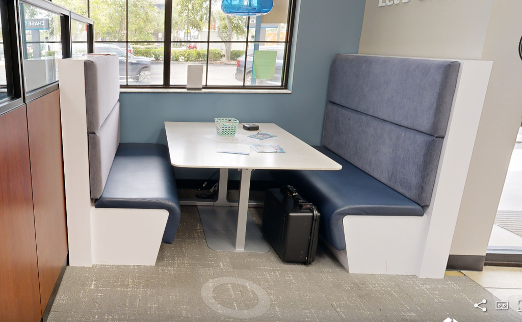 2 Tall booth seating w/table