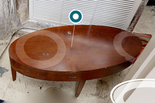 Oval coffee table