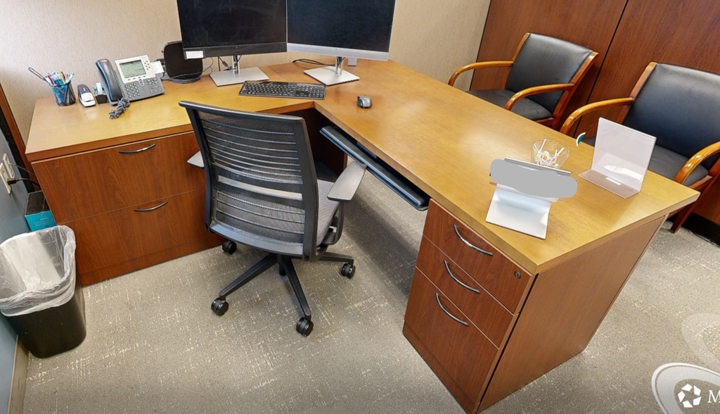 L-shaped desk