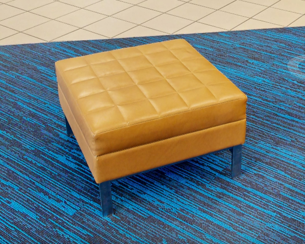 Gold square ottoman