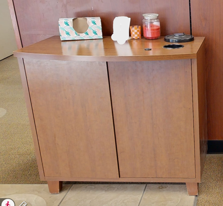 2 door wood cabinet