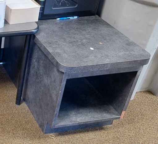 Grey printer cabinet