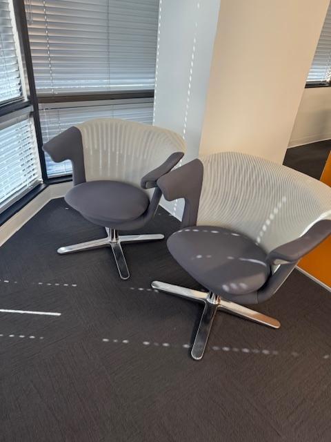 STEELCASE SWIVEL LOUNGE CHAIRS