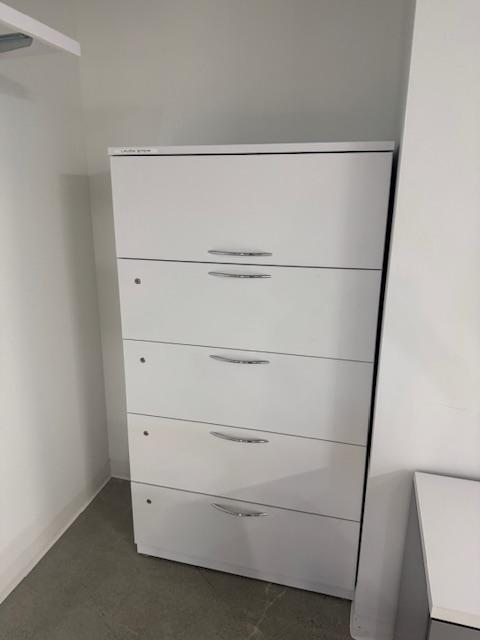 3' 5 DRAWER WHITE FILE