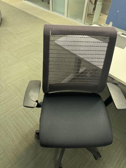 BLACK THINK CHAIR DAMAGED***