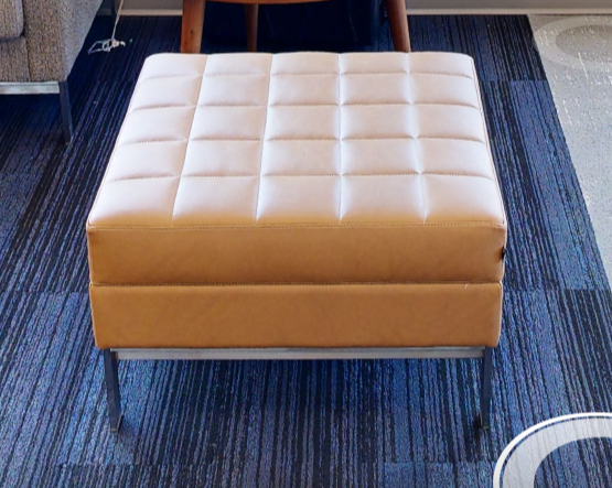 Gold square ottoman