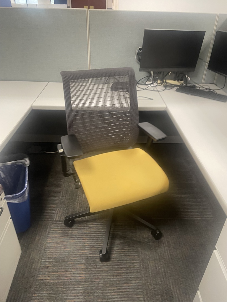 Yellow Think task chair