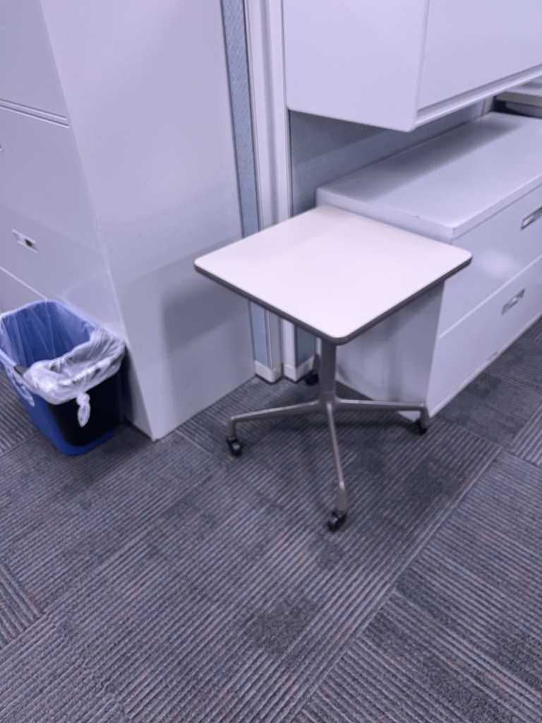 20"x20" square rolling table