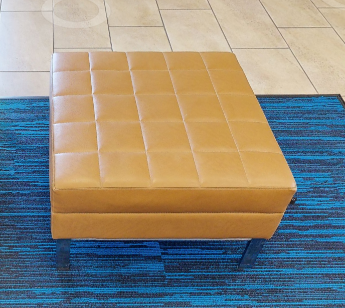 Gold square ottoman