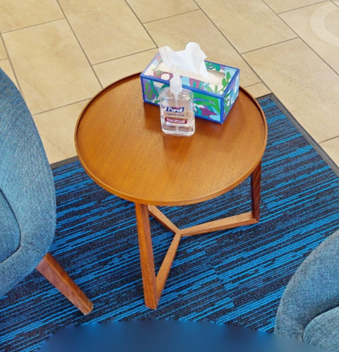 Round side table