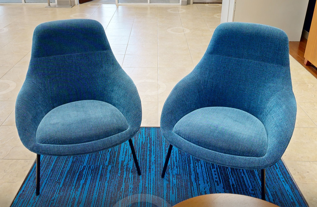 Blue lounge chair