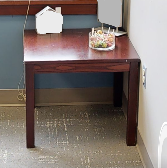 Square side table