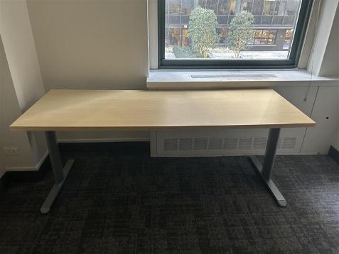 30" x 78" x 28" Oak table desk