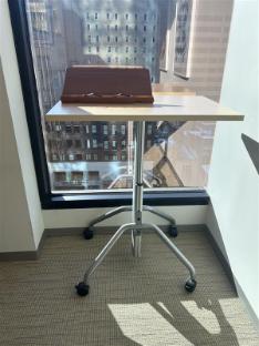 18" x 24"  Rolling, heigh adjustable table