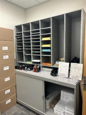 17" x 70" x 48" Slider door with paper storage