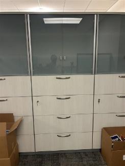 19" x 36" x 84" Cabinet with doors and 4 drawers