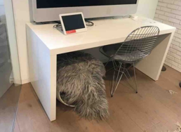 White desk