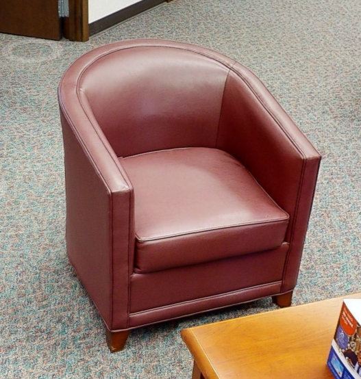 Red lounge chair