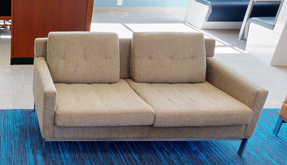 2 seat grey couch