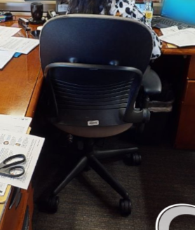 Grey task chair w/arms