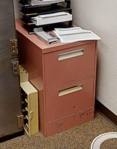 2D vertical filing cabinet pink