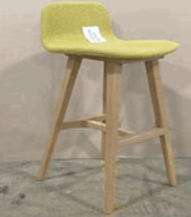 Kuskoa Upholstered Stool, Barstool, Fully Upholstered