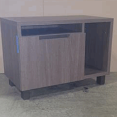 Elevated Double Credenza, File/Cubby, Feet, upStage Handle, 30Wx16Dx21H