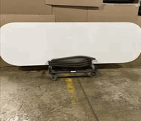 Soft Rectangle Canteen Table, Bar Height, 36"d x 96"w, No Cut-Out