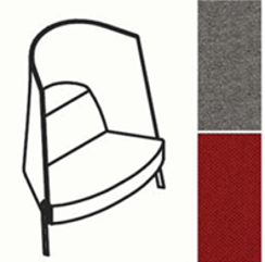 Fractals - Lounge Chair, High Back, Upholstery