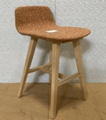 Kuskoa Upholstered Stool, Barstool, Fully Upholstered