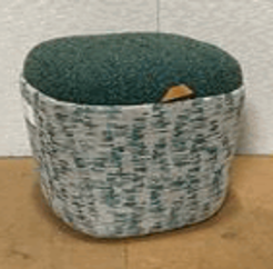Cesto Stool, Fabric Base