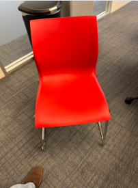 RED PLASTIC CHAIRS