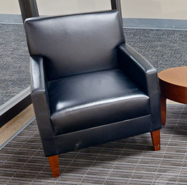 Black lounge chair
