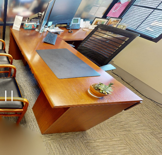 L-shaped desk