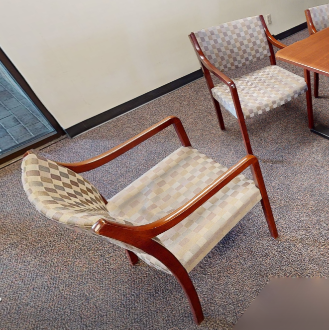 Checkered guest chair