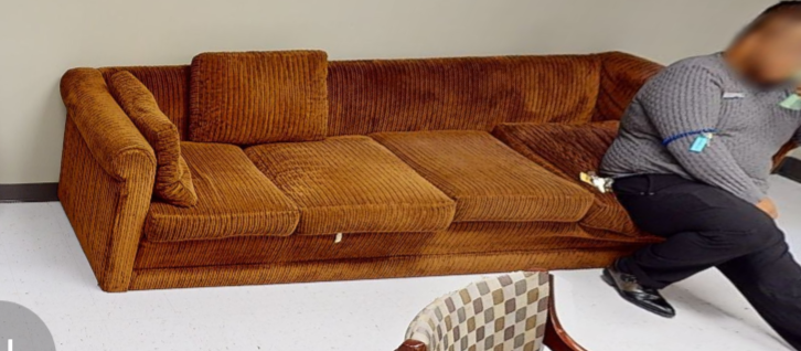 Brown 3 seat couch
