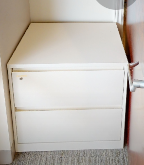 2D lateral filing cabinet, beige